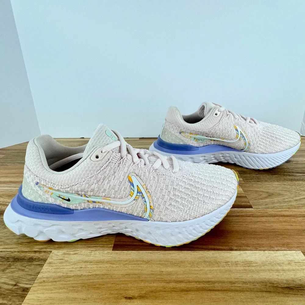 Nike React‎ Infinity Run Flyknit 3 Women's Running Shoes Pink Multi Size 6.5